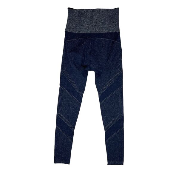 Athleta Twilight 2.0 Tight XS Navy‎ Blue Metallic High Rise Lifestyle Athleisure - Picture 3 of 8